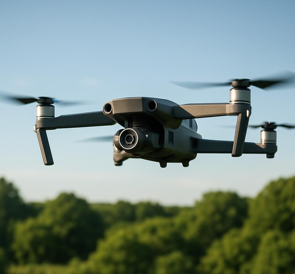 drone chuẩn bị hạ cánh an toàn