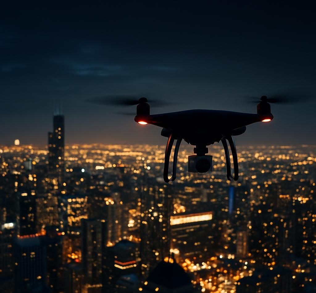 camera drone quay ban đêm ánh sáng yếu