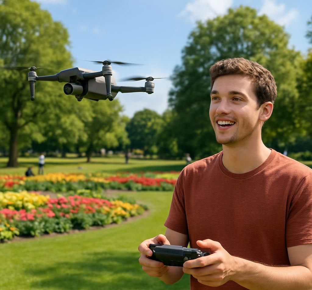 người mới tập bay drone