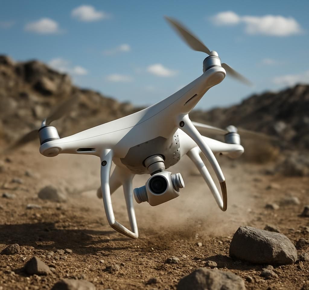 drone bị nghiêng khi cất cánh