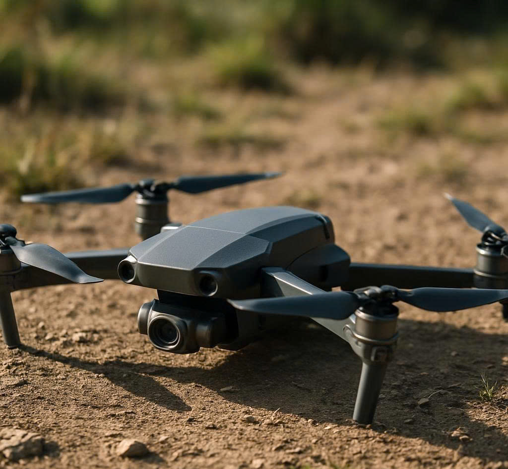 chuẩn bị khởi động drone trước khi bay